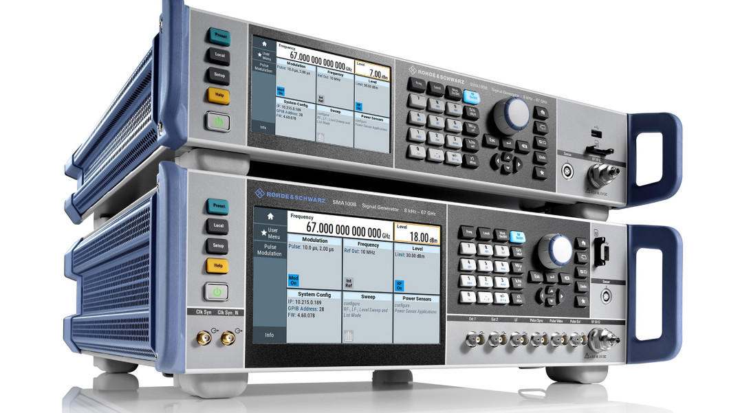 Generator sygnałów mikrofalowych Rohde & Schwarz SMA100B w wersji o paśmie 67 GHz