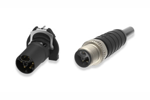 Gigabitowe złącza hybrydowe Single Pair Ethernet formatu M12 o dopuszczalnym prądzie 2 x 8 A