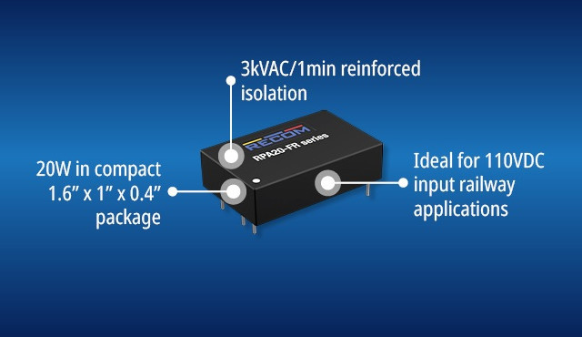 20-watowy konwerter DC-DC do taboru kolejowego
