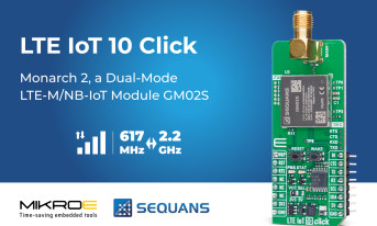 Płytka peryferyjna standardu Click z modułem komunikacyjnym LTE-M/NB-IoT