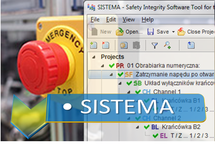 Bezpieczeństwo układów sterowania maszyn: ćwiczenia z użyciem programu SISTEMA 