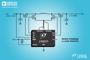 Kontroler DC-DC buck-boost o napięciu wyjściowym 1,2...150 V