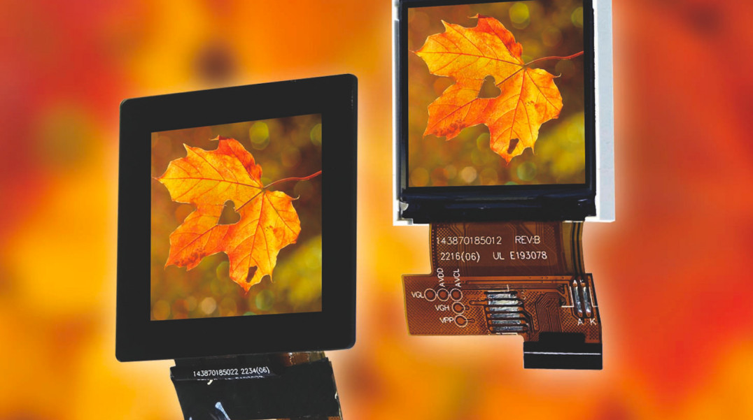 Małogabarytowy wyświetlacz graficzny 32 x 35 mm o dużej jasności i małym poborze mocy