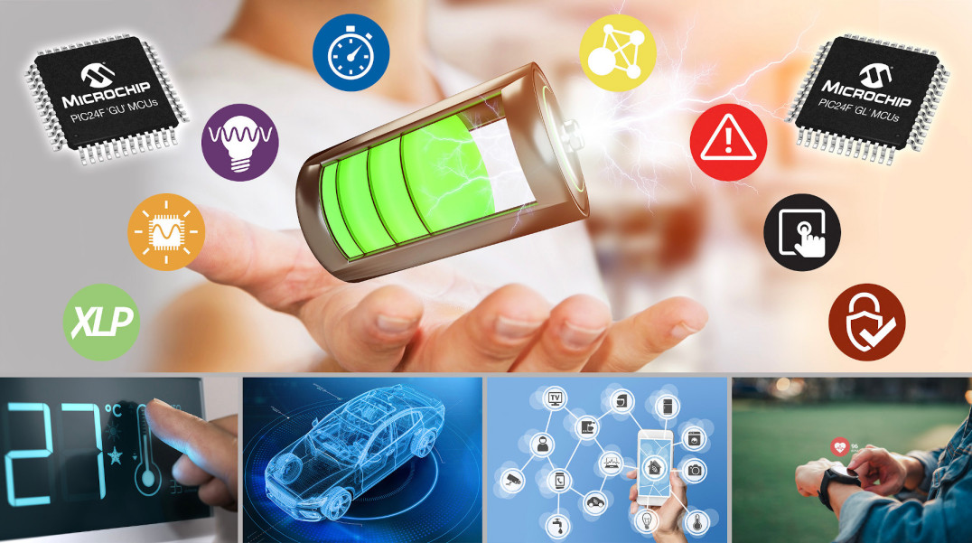 Mikrokontrolery rodziny PIC24F z funkcją autonomicznej animacji wyświetlaczy LCD