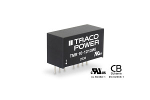 Seria TMR 10 WI - przetwornice DC/DC 10 W w obudowie SIP
