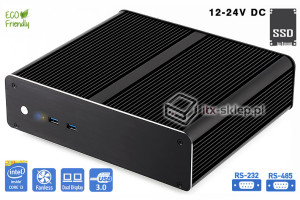 Elastyczny komputer przemysłowy Core i3 z opcją rozbudowy do 6x RS-232/422/485