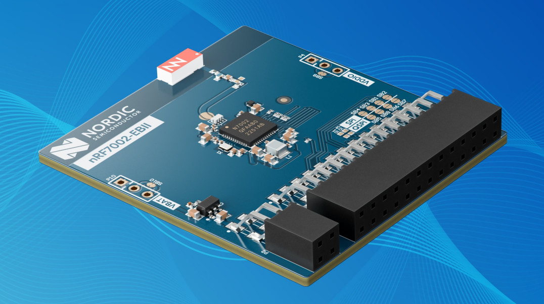 Płytka peryferyjna nRF7002 EBII firmy Nordic do aplikacji korzystających z Wi-Fi 6