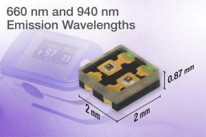 Dwusekcyjna dioda SMD LED pracująca na długościach fali 940 nm i 660 nm