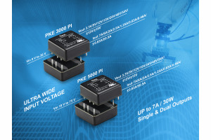 Przemysłowe konwertery DC-DC formatu 25,4 x 25,4 mm o mocy wyjściowej do 30 W
