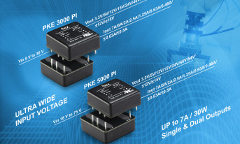 Przemysłowe konwertery DC-DC formatu 25,4 x 25,4 mm o mocy wyjściowej do 30 W