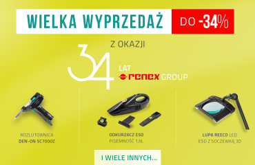 Jubileuszowa Promocja na 34-lecie Grupy RENEX: Zniżki do 34% na wybrane produkty