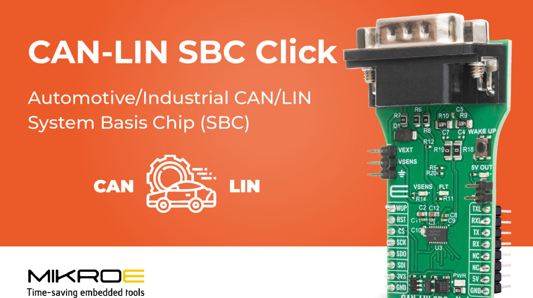 Płytka interfejsowa Click do systemów embedded z interfejsami CAN i LIN