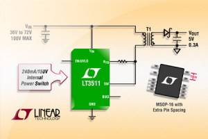 Kontroler izolowanego regulatora DC-DC Flyback nie wymagający sprzęgacza optycznego