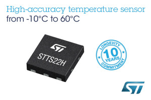 Miniaturowy czujnik temperatury o gwarantowanej dokładności ±0,5°C w podzakresie -10...+60°C