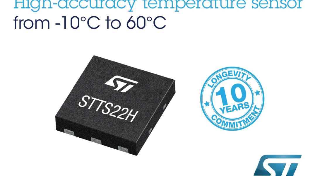 Miniaturowy czujnik temperatury o gwarantowanej dokładności ±0,5°C w podzakresie -10...+60°C