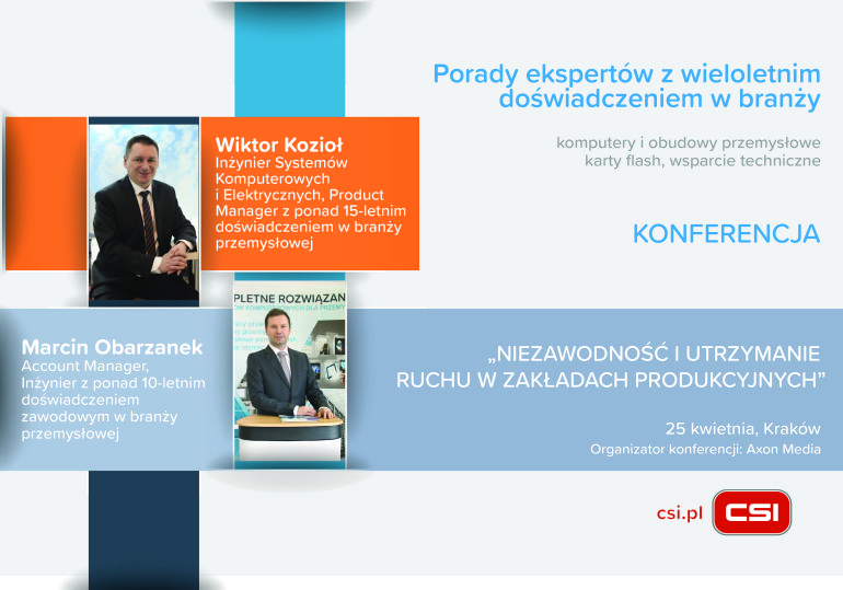 Nasi Eksperi na konferencji Niezawodność i Utrzymanie Ruchu w Zakładach Produkcyjnych