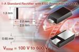 Niskoprofilowe diody prostownicze 100-600V/1A z zabezpieczeniem ESD do 25kV