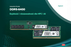 DDR5-6400 CUDIMM i CSODIMM firmy Apacer - moduły w pełni bezołowiowe