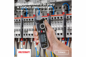 Miernik cęgowy VOLTCRAFT VC-337 zoptymalizowany do pracy w szafach sterowniczych