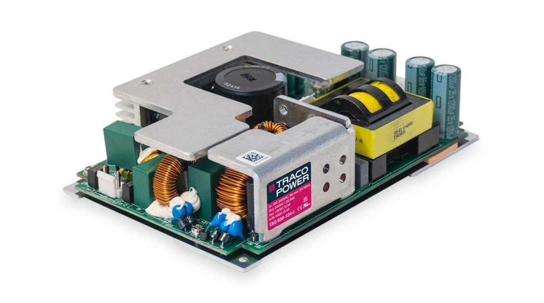 Zasilacze sieciowe open frame serii TXO w nowych wersjach o mocy rozszerzonej do 500 W