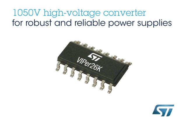 Kontroler DC-DC z wewnętrznym tranzystorem n-MOSFET o napięciu przebicia 1050 V