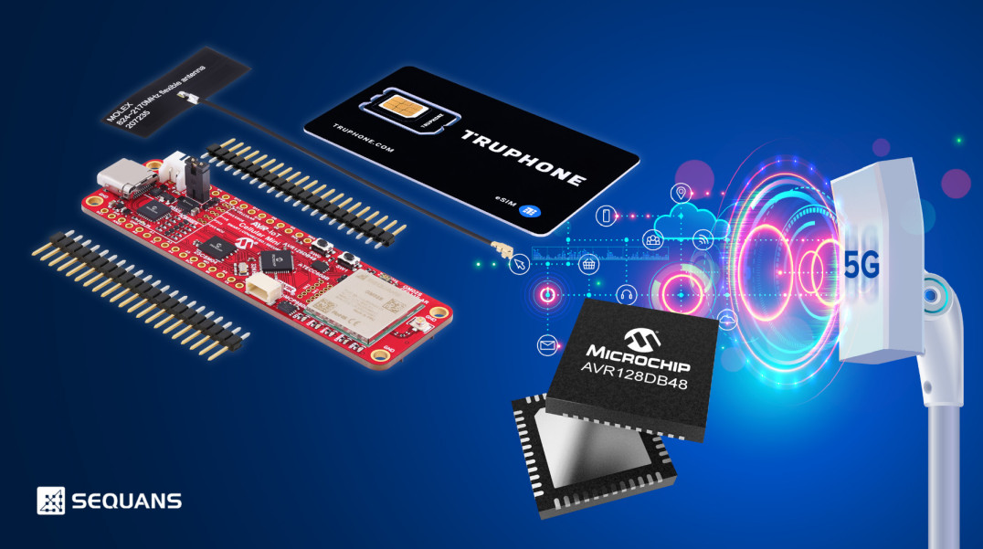 Płytka projektowa z mikrokontrolerem 8-bitowym do komunikacji z sieciami 5G LTE-M IoT