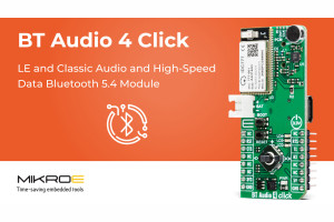 Płytka Click do bezprzewodowej transmisji audio i danych w standardzie Bluetooth Classic i LE Audio