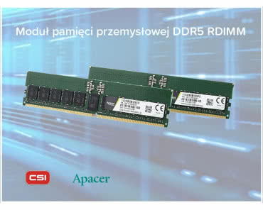 Przemysłowe pamięci DRAM DDR5 RDIMM dla serwerowni