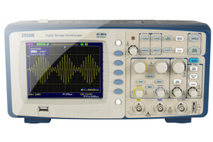 Tani 2-wejściowy oscyloskop cyfrowy 25 MHz o częstotliwości próbkowania 500 MS/s