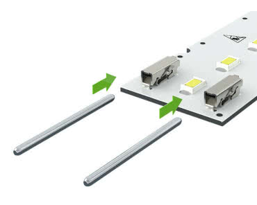 Przyrząd montażowy do łączenia płytek drukowanych LED