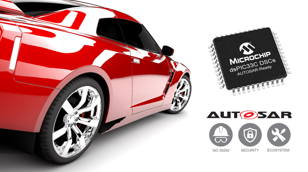 Mikrokontroler rodziny dsPIC33C z 1 MB pamięci Flash zgodny z ISO 26262 i AUTOSAR