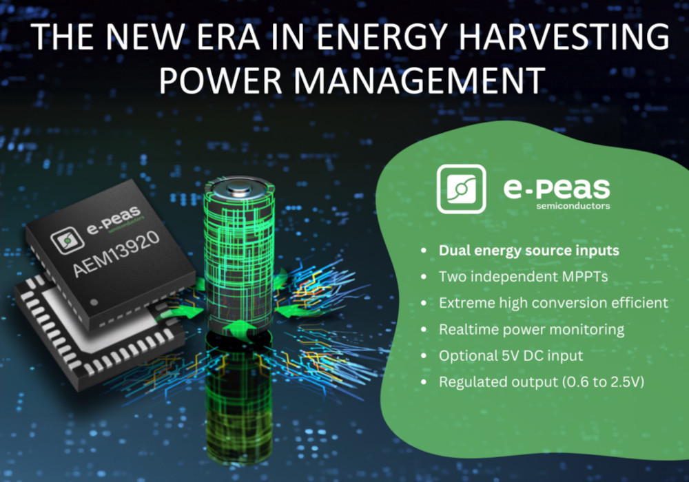 Pierwszy na rynku 2-wejściowy układ energy harvesting