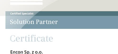 Encon otrzymał certyfikat Solution Partner SIMATIC PCS7 