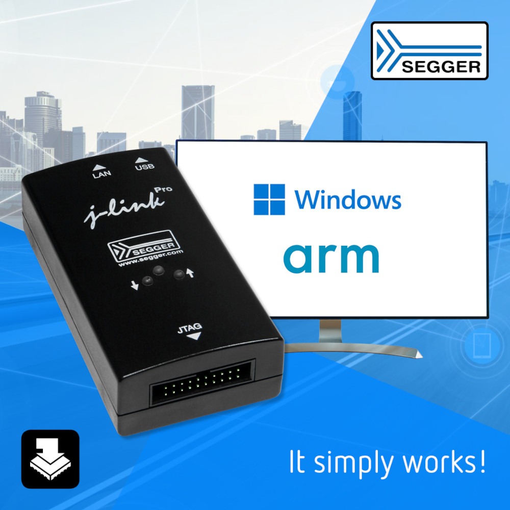 Oprogramowanie Segger J-Link dostępne w wersji dla środowiska Windows on Arm
