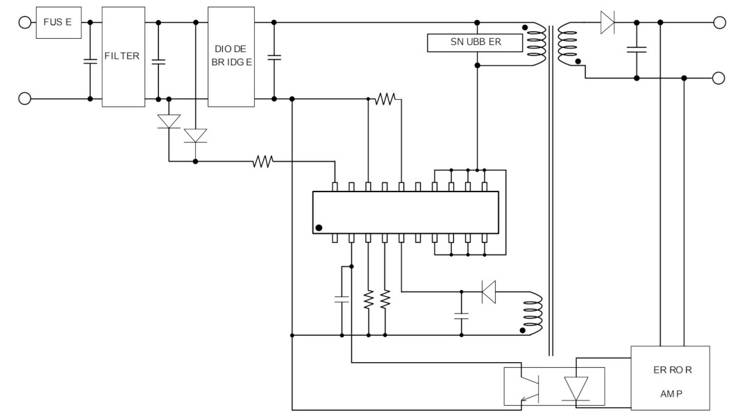 Scalone 45-watowe konwertery AC-DC z wbudowanym tranzystorem MOSFET