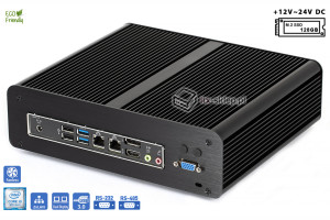 Komputer przemysłowy Fanless 9. generacji Core i3-9100 i opcją rozbudowy do 6x RS-232/422/485