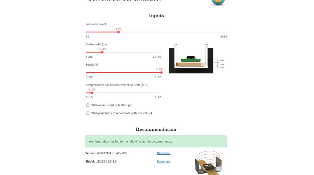 Symulator online do projektowania czujników prądowych z komponentami firmy Melexis