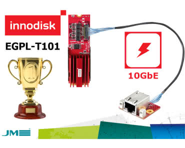 Innodisk EGPL-T101 - pierwsza na świecie karta sieciowa z transmisją danych 10Gbps w sieci Ethernet