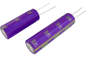 Kondensatory EDLC 50...100 F/2,7 V<sub>DC</sub> o długim czasie bezawaryjnej pracy