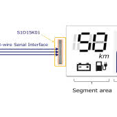 Hybrydowy sterownik LCD do współpracy z wyświetlaczem matrycowym i segmentowym