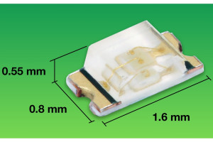 Zielone diody LED o jasności do 2800 mcd w obudowach chipowych 0603