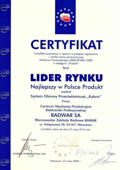 Radwar Liderem Rynku 2009