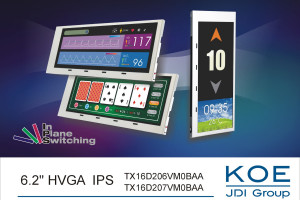 Panoramiczny wyświetlacz IPS TFT 6,2" o proporcjach ekranu 8:3