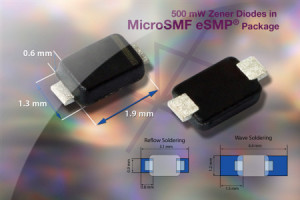 Diody Zenera 500 mW w niskoprofilowych obudowach MicroSMF eSMP o grubości <0,6 mm