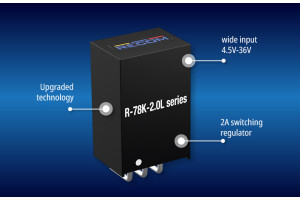 2-amperowy regulator napięcia Recom R-78K-2.0 w wersji do montażu poziomego
