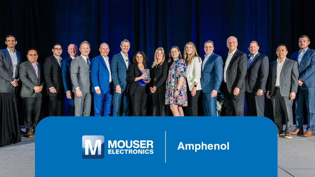 Mouser Electronics po raz szósty z nagrodą Amphenol za najlepszą dystrybucję cyfrową komponentów elektronicznych