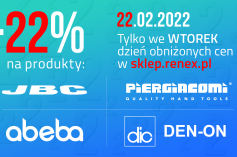 Tylko 22.02.2022 promocja -22% na JBC, Den-On, Abeba oraz Piergiacomi 