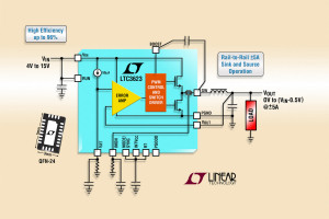 Regulator DC-DC step-down z wyjściem Rail-to-Rail 0...14,5 V o wydajności prądowej &plusmn;5 A