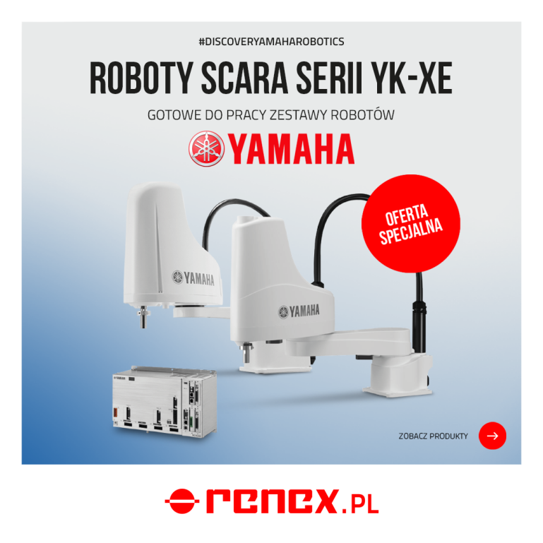 Oferta specjalna na gotowe do pracy zestawy robotów SCARA SERII YK-XE. 