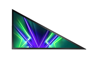 Trójkątny wyświetlacz LCD-TFT o rozdzielczości 1920 x 1080 i jasności 1000 cd/m²